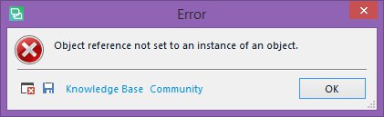 Object reference not set to an instance of an object.