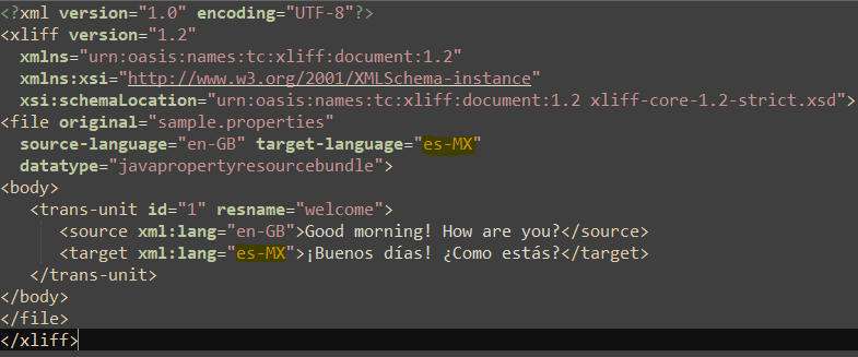 target-language is es-MX