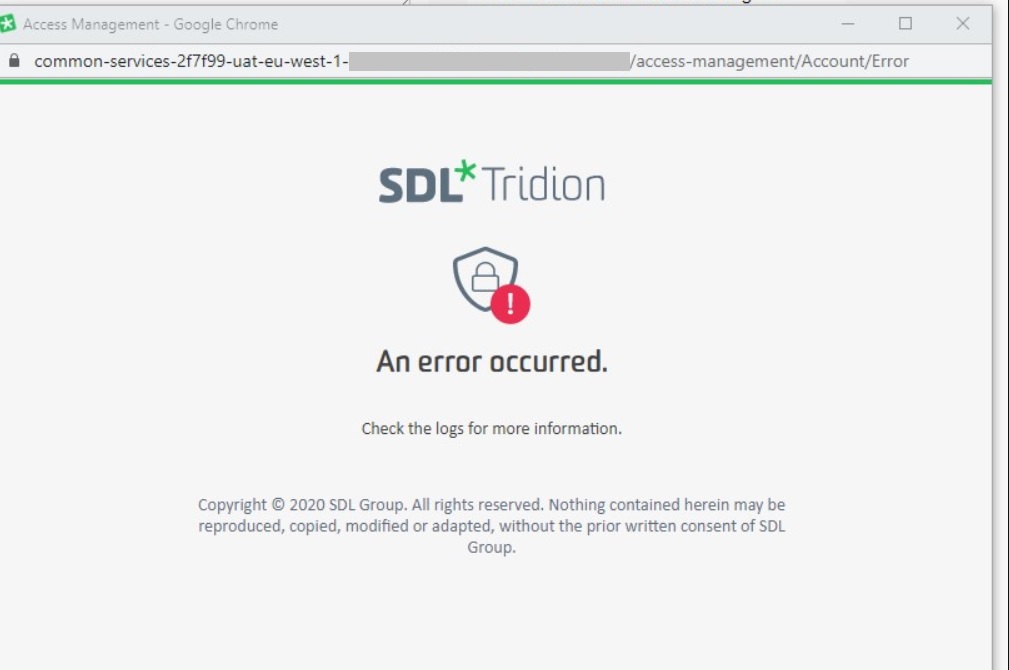 Error when specifying the login prompt appears
