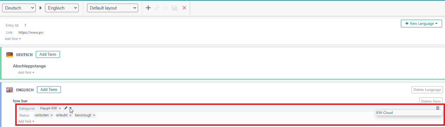 MultiTerm Online - Picklist values cannot be manually selected.