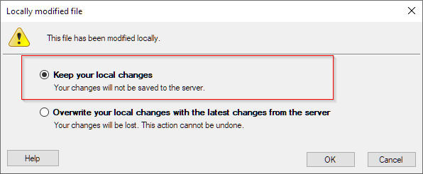 Keep local Changes